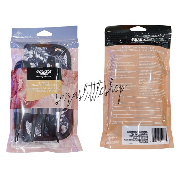 EQUATE 5 PIECE TRAVEL BRUSH SET - BRAND NEW - Picture 2 of 2